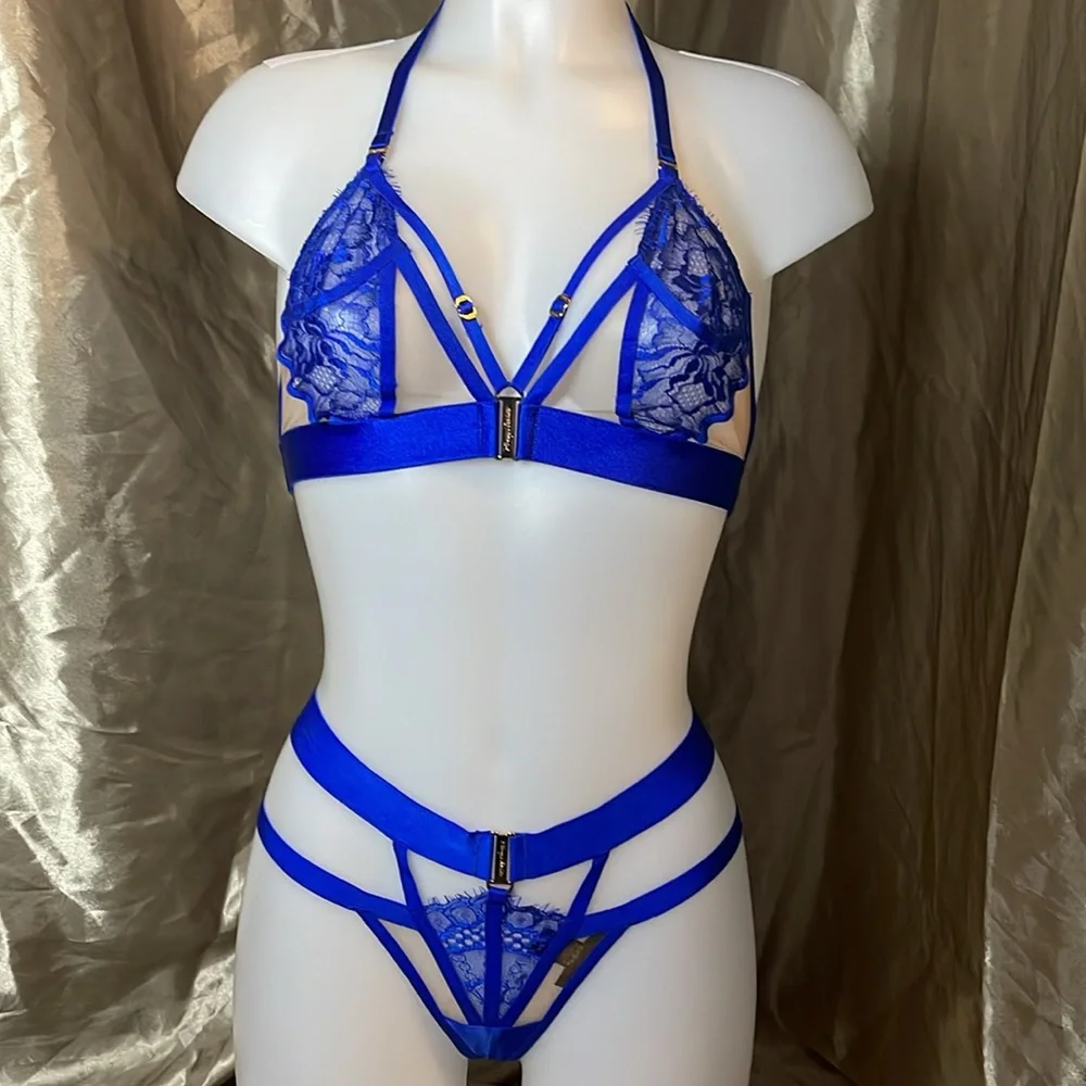 Honey Birdette Electric Blue Morgan 3 PC Set - Picture 7 of 16